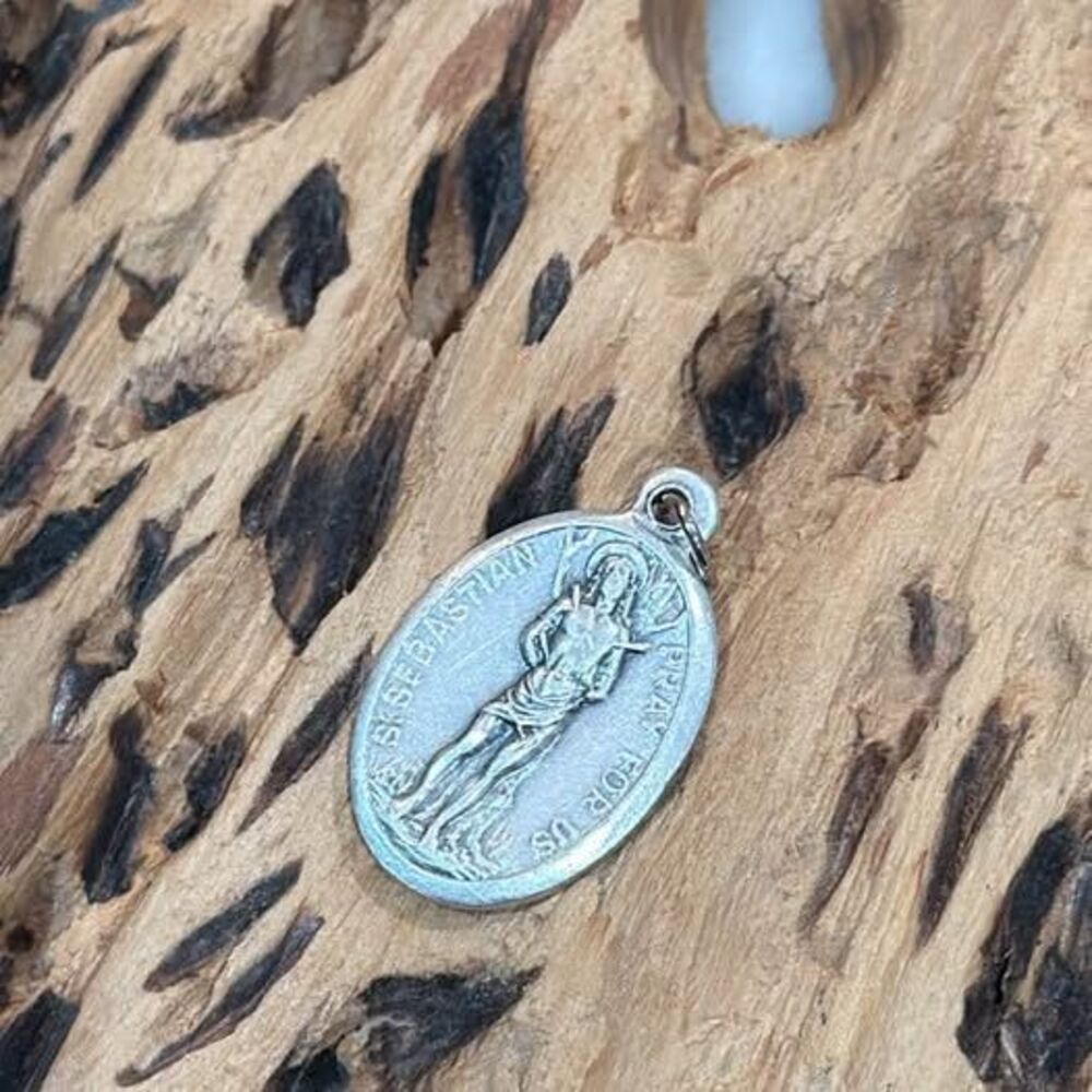 St. Sebastian Pray For Us vintage Catholic Medal